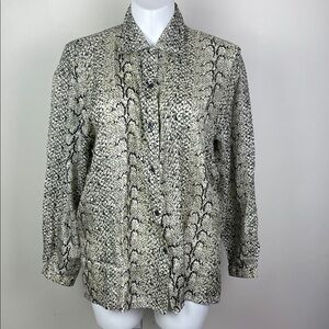 Vintage 90s Bogari Silk Print Button Up